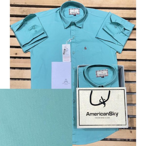 plain shirt for man baby blue- cliksoul